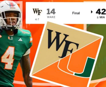 Wake Forrest Demon Deacons vs MIAMI HURRICANES (HIGHLIGHTS AND REACTION)
