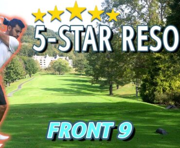 5 STAR RESORT GOLF @ the Omni Grove Park Inn | Front 9 Course Vlog | SHOT TRACERS
