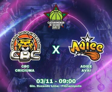 CBC CRICIÚMA x ADIEE AVAÍ | CAMP. CATARINENSE DE BASQUETE SUB 13 MASCULINO 2024