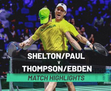 Ben Shelton/Tommy Paul v Matthew Ebden/Jorden Thompson | USA v Australia Davis Cup Finals Highlight