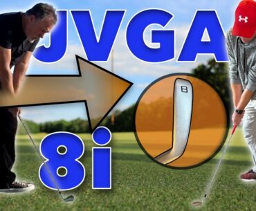 Trying The Jim Venetos Golf Swing With An 8 Iron  - Keeping The Body Closed & Still