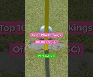 Top 5 Rankings: SG Off the Tee #golf #pga