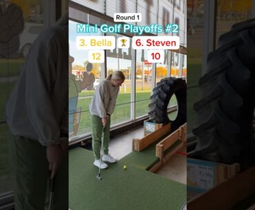 Hole 6, 3. Bella vs 6. Steven (Round 1) | Mini Golf Playoffs #2 #minigolf