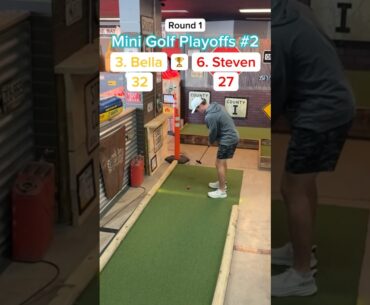 Hole 15, 3. Bella vs 6. Steven (Round 1) | Mini Golf Playoffs #2 #minigolf