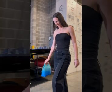 Caitlin Clark arrives ahead of her WNBA debut 😎 | #Shorts