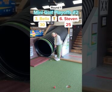 Hole 14, 3. Bella vs 6. Steven (Round 1) | Mini Golf Playoffs #2 #minigolf