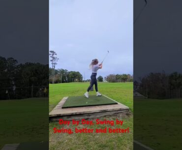 Practice Practice Practice! #newbie #golf #golfswing #golfer #golflife #golfgirl #girl #fitness