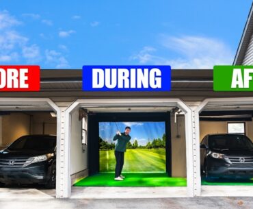 How to Build a RETRACTABLE Garage GOLF SIMULATOR in 8 EASY Steps