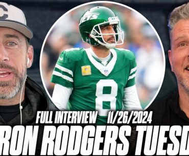 Aaron Rodgers Weighs In On Rumored Drama With Jets, Favorite Thanksgiving Foods & More | Pat McAfee