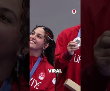 Yusuf Dikec, 51 years old, won the silver medal in a very unique way 😎🥈 #Olympics #Paris2024 #Olym