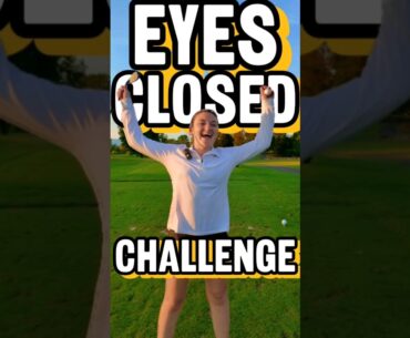 Eyes closed challenge.  Lets see who does it better.  #golflife #golftips #golf #golfcourse