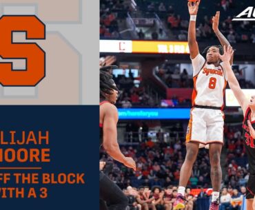 Syracuse's Lucas Taylor's Swat Sets Up Elijah Moore's Big 3-Pointer