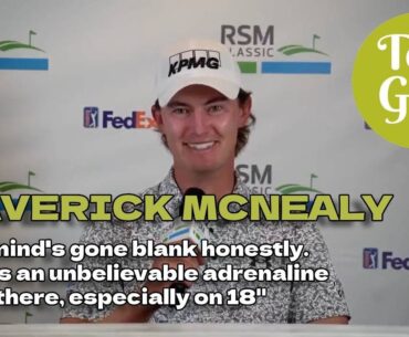 McNealy, winner of The RSM Classic: "My mind's gone blank, it was an unbelievable adrenaline..."
