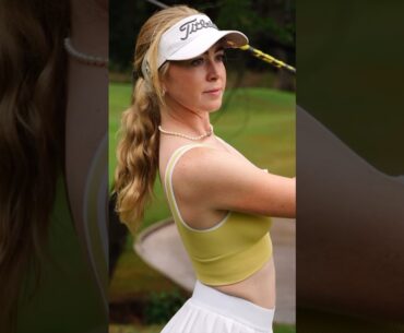 Golf girl in slow mo