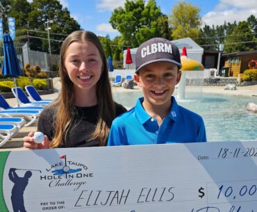 Lake Taupō Hole-in-One Challenge: Tauranga’s Elijah Ellis, 11, wins $10k golf prize