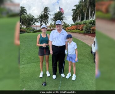 Kai Trump Plays Golf With Grandpa Donald Trump. Bonus: Elon Musk
