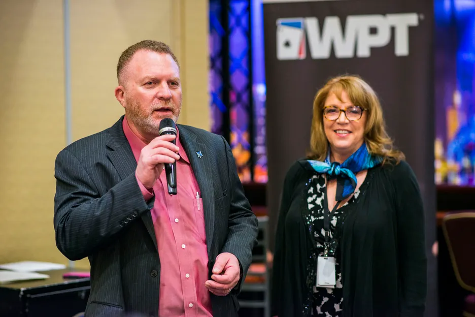 Jesse Hollander and Deb Giardina at the bestbet Scramble in 2019.