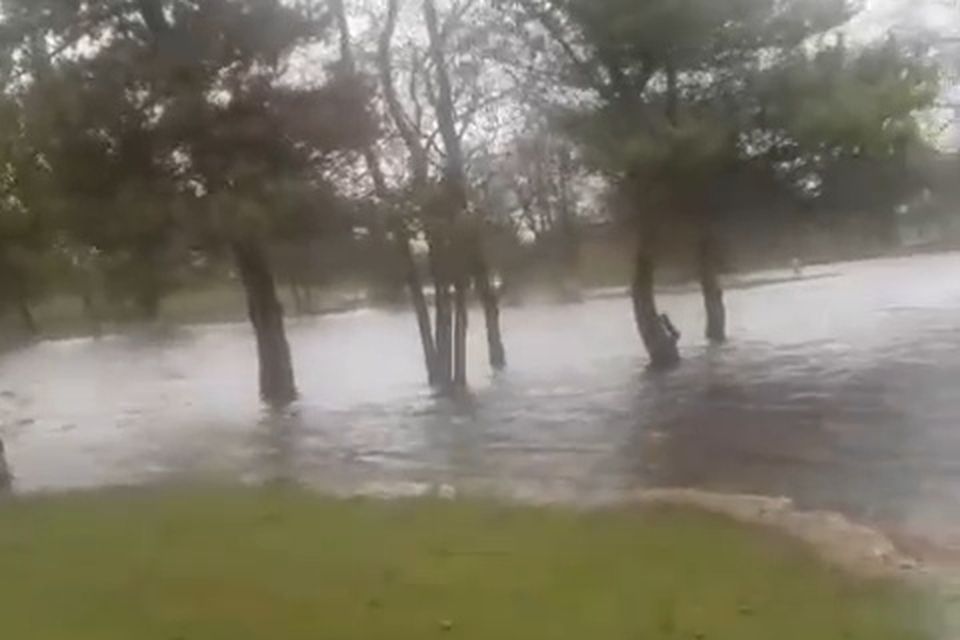 The flooding at Claremorris Golf Club in Co Mayo