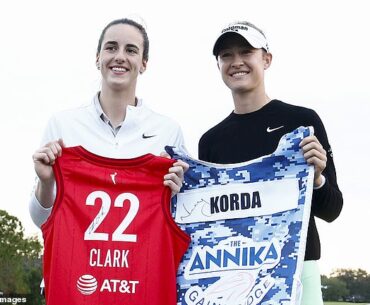 Nelly Korda (right) delivered her verdict on Caitlin Clark's (left) golf game Wednesday