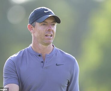 Rory McIlroy sits one shot back of the leaders at the DP World Tour Championship in Dubai