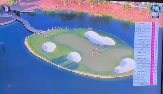 But one golf commentator for Fox Sports in Australia made a joke about the shape of hole 17