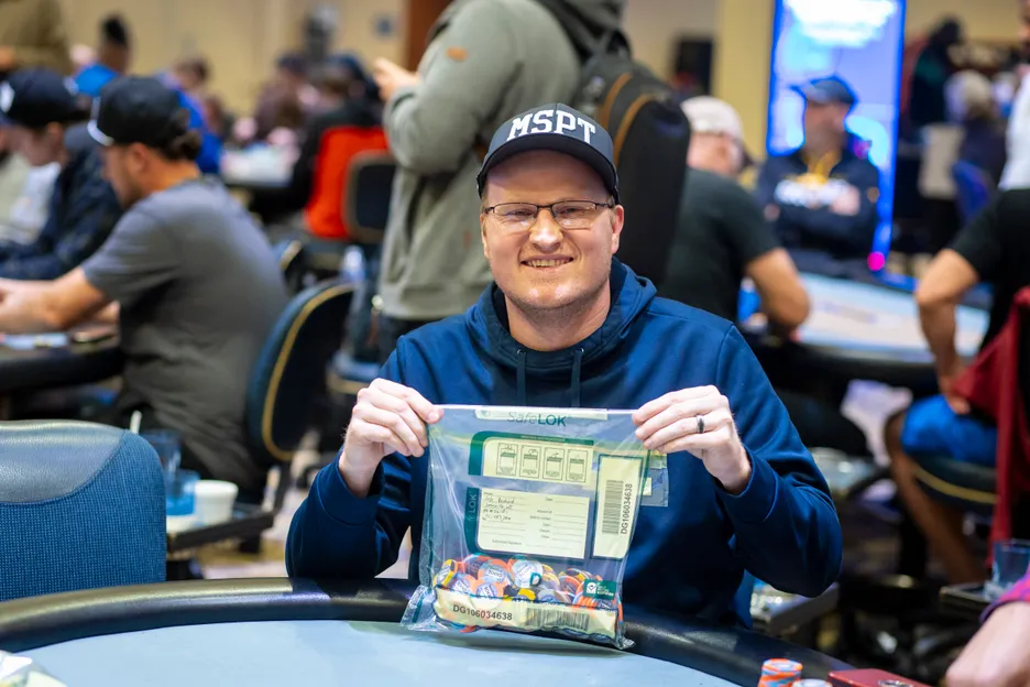 No surprises: Josh Reichard has a top stack for Day 2.