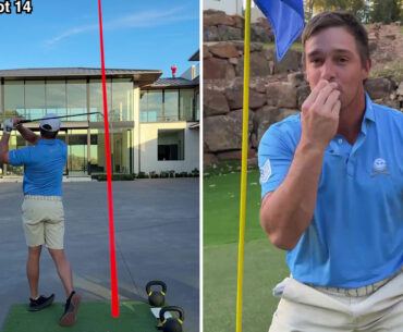 Watch incredible moment golfer Bryson DeChambeau nails hole-in-one over his $2 million mansion