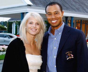Tiger Woods reunites with ex-wife who smashed in car with golf club as they 'ride together in buggy'