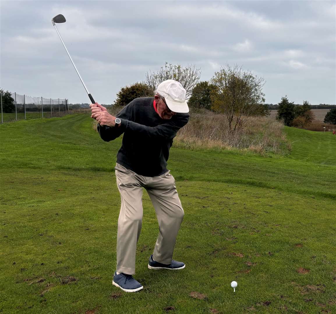 John Duffy - aged 90 - still plays golf twice a week on a Monday and on a Friday. Picture: Ashleigh Moore