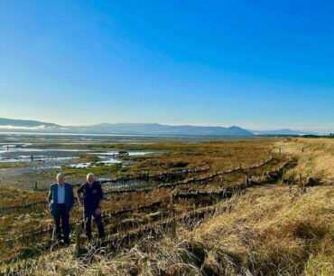 MP Jamie Stone praises coastal erosion protetion project during visit to Royal Dornoch Golf Club’s Struie course.