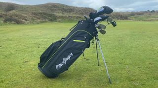 The MacGregor CG4000 Package Set stand bag sitting on a fairway