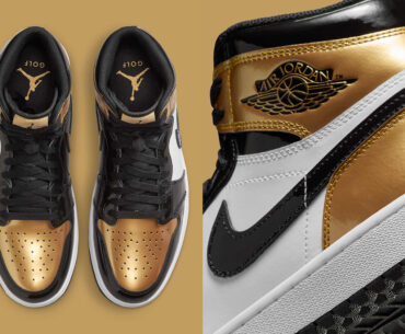 The "Gold Toe" Looms On The Air Jordan 1 High Golf