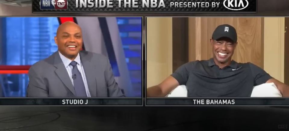 Barkley and Woods were in a jovial mood while on Inside the NBA