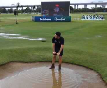 Australian PGA Championship reduced to 54 holes as organisers call off day two due to on-course flooding at Royal Queensland