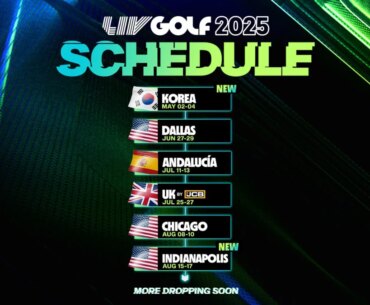 LIV Golf Korea, LIV Golf Indianapolis new events in 2025
