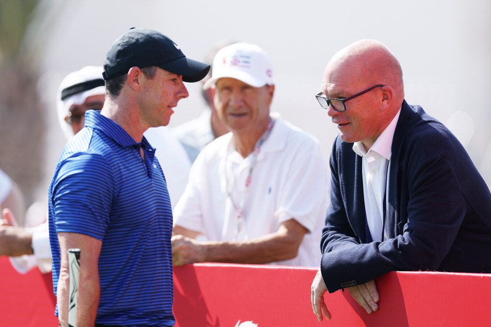 Kinnings [right] replaced Keith Pelley as the DP World Tour's CEO in April