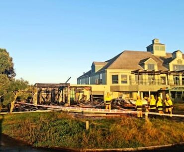 Fire at closed Auckland golf course sees shop go up in flames