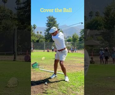Cover the Ball. Shirt buttons in front at impact. #golf #golfswing