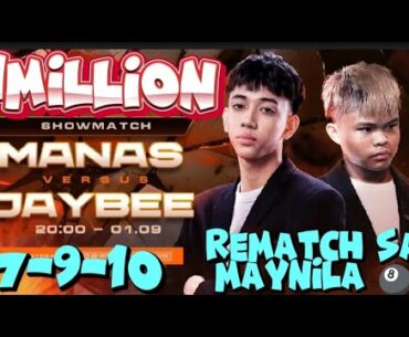 1 million prize, 🏆 MAYNILA BIG REMATCH 🎱 JAYBEE SUCAL VS 7-9-10 VS AJ MANAS 09-01-2024