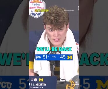 JJ McCarthy said Michigan would be back 😤 #shorts