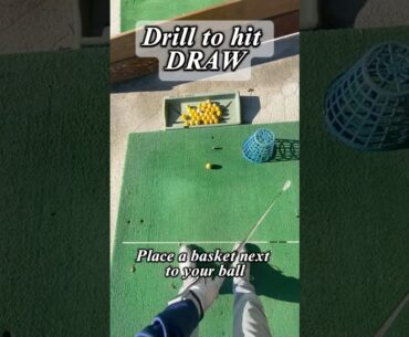 Drill to hit DRAW #golftips #golfer #golfinstruction #golfing #golfplayer #golfdrills #golf