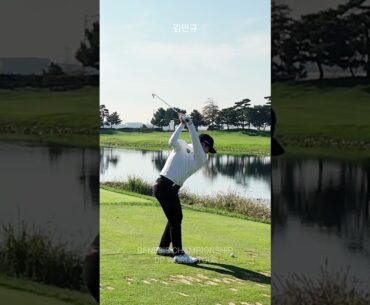 [김민규]프로의 정교한 아이언 티샷 #김민규프로 #golf #klpga #kpga #golfswing #골프