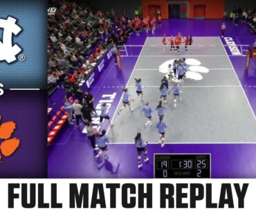 North Carolina vs. Clemson Full Match Replay | 2024 ACC Volleyball