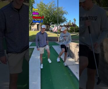 We Built A Mini Golf Hole Using OURSELVES!! (w/ Twin Tour)