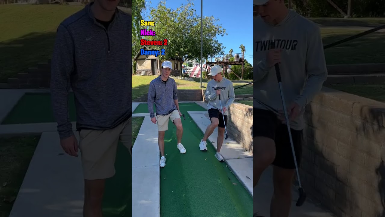 We Built A Mini Golf Hole Using OURSELVES!! (w/ Twin Tour) We Built A Mini Golf Hole Using OURSELVES!! (w/ Twin Tour)