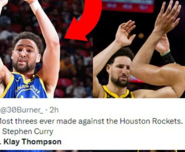 NBA REACT TO KLAY THOMPSON VS HOUSTON ROCKETS | KLAY THOMPSON REACTIONS