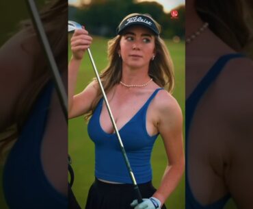 Grace charis slow motion golf swing #gracecharis #golfshorts