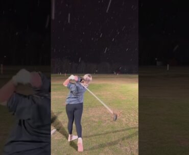 Great night with great swing #golf #golfskill #ladygolfer #golfswing #golfer #golfgirl #golflesson
