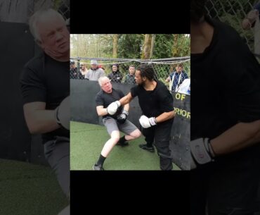 Old Head wanted some smoke #fight #boxing #street #oldhead