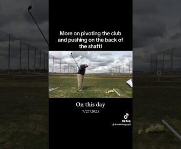 This exaggeration, thought and feel has helped 1000’s play better golf. It teaches a great release.